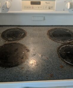 Cerama Bryte Combo Kit POW-R Grip, Scraper, Pad & Removes Tough Stains Cooktop and Stove Top Cleaner for Glass - Ceramic Surfaces, 10 Ounces, 4 Piece 48 91V35iv hkL