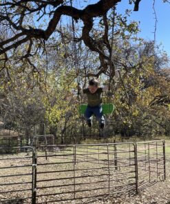 Swurfer Kick Stand Up Outdoor Surfing Tree Swing for Kids Up to 150 Lbs - Hang from Up to 10 Feet High - Includes 24"" SwingBoard, Rope & Handles Green 21 91V4PU8rooL