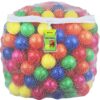 Click N' Play Plastic Balls for Ball Pit, Phthalate & BPA Free, Crush Proof Play Balls for Ball Pit, Pit Balls in Assorted Colors in Reusable and Durable Storage Mesh Bag with Zipper | 200, 1000 count Bright 100 Count 75 91V4rTGm0bL