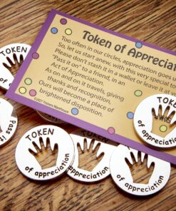 Tokens of Appreciation and Cards (Set of 10) | Share Appreciation of Others - Unique Card/Token Combo |"Token of Appreciation" &"Pass it Along" 6 91V6zMK7m0L
