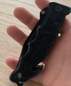 Smith & Wesson Border Guard 10in High Carbon S.S. Folding Knife with 4.4in Tanto Blade and Aluminum Handle for Tactical, Survival and EDC Partially Serrated Edge 36 91V9wT95OL