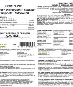BenzaRid Medical Grade Professional Disinfectant Spray Household Ready, Liquid Surface Sanitizer & Virucide | Kills MRSA, H1N1, Norovirus, Avian Flu & More |EPA Registered, Pet & Kid Safe | 32 oz 32oz Spray 19 91VB7Eu39mL