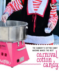 The Candery Cotton Candy Machine Commercial Grade Candy Floss Maker | Pink Birthday Party Supplies Food Grade Safe TableTop 13 91VBxOosesL