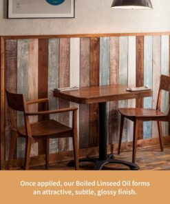 Furniture Clinic Boiled Linseed Oil for Wood Furniture & More Restore a Finish for Furniture, Table Tops, Stone & Metal Wood Care for Interior Oak, Pine, Teak & More Glossy 17oz/ 500ml Refined Oil 500 ml 25 91VKK7k6rBL