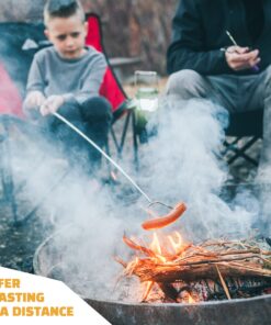 MalloMe Marshmallow Roasting Sticks Smores Kit - Marshmallows Smores Sticks for Fire Pit Long - Camping Campfire Accessories S'mores Gift Set- Smore Hot Dog Roaster Marshmello Skewers - 34 Inch 5 Pack Set of 5 24 91VOrVqEU9L