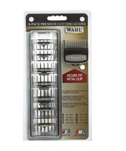 Wahl Professional Premium Black Cutting Guides #3171-500 - 1/8" to 1" - Fits All Full Size Wahl Clippers (Excludes Detachable Blade Clippers) 8 Pack 34 91VPNMSDziL