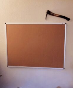 VIZ-PRO Cork Notice Board, 48 X 36 Inches, Cork Bulletin Board with Silver Aluminium Frame 48x36 inches 17 91VReVfZJfL