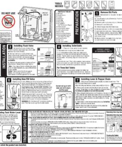 Fluidmaster 400AKR Universal All in One Toilet Repair Kit for 2-Inch Flush Valves, Easy Install 31 91VVcb5xd6L