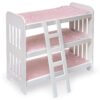 Badger Basket Toy Doll Triple Doll Bunk Bed with Ladder, Bedding, and Personalization Kit for 20 inch Dolls - Pink Gingham 6 91VZ7ifCoL