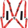 OpenWheeler Racing and Flight Simulation Cockpit Four Point Harness. Virtual Reality add-on. Red