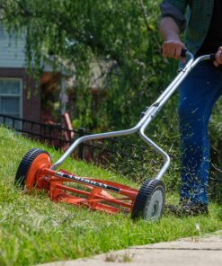 American Lawn Mower Company 1204-14 14-Inch 4-Blade Push Reel Lawn Mower, Red 14-Inch, 4-Blade 44 91VggKppnDL