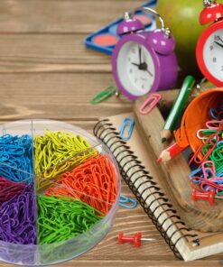 Office Style 28 mm Colored Paper Clips, 480-Pieces, Mixed, Medium (A1-28MM480PCSCLRPC) 12 91Vh32s9 PL