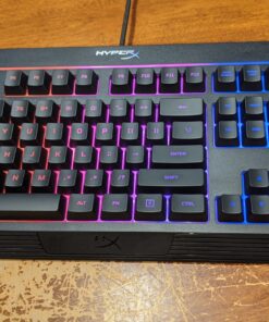 HyperX Alloy Core RGB – Membrane Gaming Keyboard, Comfortable Quiet Silent Keys with RGB LED Lighting Effects, Spill Resistant, Dedicated Media Keys, Compatible with Windows 10/8.1/8/7 – Black 28 91VkUSwV8FL
