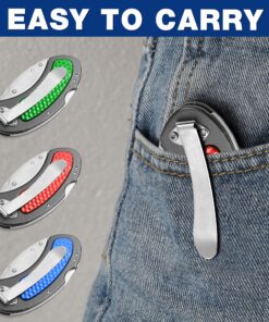 WORKPRO Folding Utility Knife Set Quick Change Blade, Back-lock Mechanism 3-piece with 10-piece Extra Blades 20 91VkwA3b9L