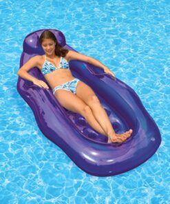 Alternative view of Poolmaster Riviera Wet/Dry Swimming Pool Float Sun Lounge , Blue