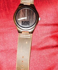 Luno Wear Men's Wood Watch, Wood and Genuine Leather, The Orca 25 91VmcBK QeL