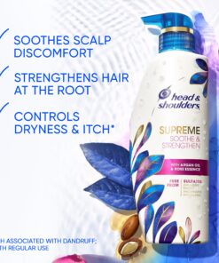 Alternative view of Head & Shoulders Supreme Sulfate Free Dandruff Shampoo with Argan Oil, Anti-Dandruff Treatment, Soothe & Strengthen, 28.2 Fl Oz