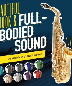 Mendini By Cecilio Eb Alto Saxophone - Case, Tuner, Mouthpiece, 10 Reeds, Pocketbook - Gold & Nickel E Flat Musical Instruments 16 91VrnrOzkXL