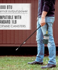 Houseables Weed Torches, Propane Burner Torch, Flame Weeder Cane, 20,000 BTU, 34 Inch, Black, Wand, Self Igniting, Weeds Killer Kit, Push Button Starter, Butane, For Outdoor Lawn Yard and Garden 21 91VsmQZTZuL