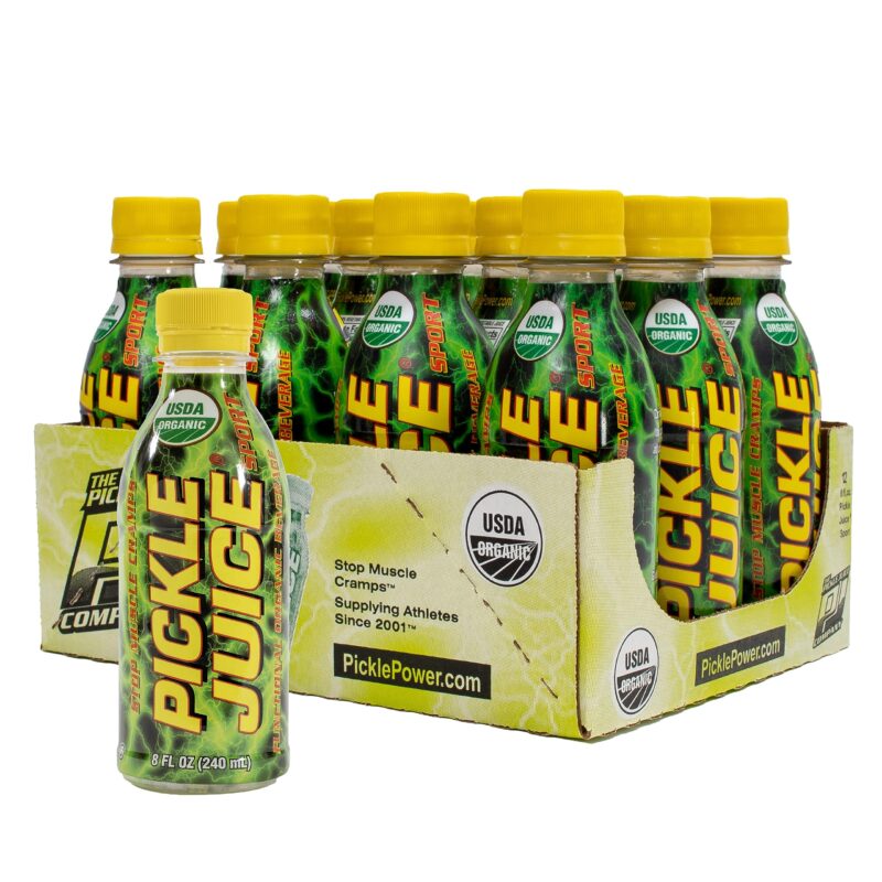 Pickle Juice Sports Drink - Relieves Cramps Immediately - Electrolyte Pickle Juice for Day & Night Time Cramp Relief - Pickle Juice for Leg Cramps - No Artificial Ingredients - 8 oz, 12 Pack 8 Fl Oz (Pack of 12)