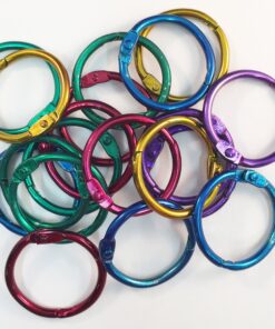 Alternative view of Charles Leonard Loose Leaf Rings, 1" Diameter, Metallic Assorted Colors, (85000), 50 per pack Assorted Metallic Colors 50 Count 1 Inch Diameter