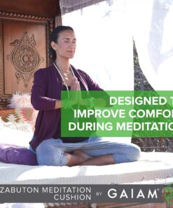 Alternative view of Gaiam Zabuton Meditation Cushion - Yoga Pillow Designed for Comfort During Meditation - Soft and Thick Floor Pillow for Pressure Relief - Machine Washable Cover - 35" L x 24" W x 4" H Black