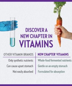 New Chapter Men's Multivitamin 40 Plus for Energy, Heart, Prostate + Immune Support with 20 Fermented Nutrients - Every Man's One Daily 40+, Gentle on The Stomach - 96 ct 96 Count (Pack of 1) 17 91W0IDqf DL