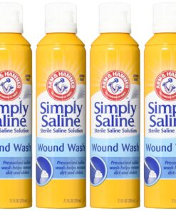 Arm & Hammer Simply Saline Wound Wash Helps Remove Dirt and Debris,7.4 Ounce (Pack of 4) 4 91W4pSti L