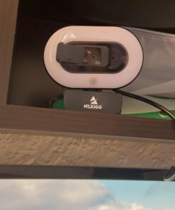 NexiGo StreamCam N930E with Software, 1080P Webcam with Ring Light and Privacy Cover, Auto-Focus, Plug and Play, Web Camera for Online Learning, Zoom Meeting Skype Teams, PC Mac Laptop Desktop Black Webcam with Light 41 91W7aVkBhZL