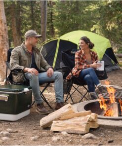 Coleman Portable Camping Chair with 4-Can Cooler, Fully Cushioned Seat and Back with Side Pocket and Cup Holder, Carry Bag Included, Collapsible Chair for Camping, Tailgates, Beach, and Sports Black 26 91W7gb7CjWL