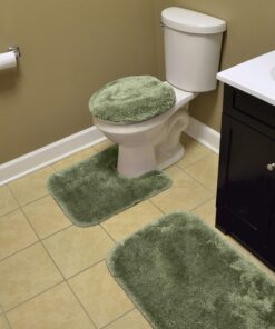 Garland Rug 3-Piece Finest Luxury Ultra Plush Washable Nylon Bathroom Rug Set, Deep Fern 3-Piece Set 7 91W8Lfsx dL