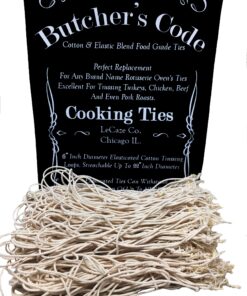 Rotisserie Elastic and Cotton Blend - Stretchy Twine - Food Grade - Heat Safe - Cooking Ties - Poultry Loops - 50 Pack 26 91WAeMCggNL