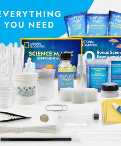 NATIONAL GEOGRAPHIC Science Magic Kit – Science Kit for Kids with 50 Unique Experiments and Magic Tricks, Chemistry Set and STEM Project, A Great Gift for Boys and Girls (Amazon Exclusive) Mega Science Magic 38 91WDQ1DnSwL