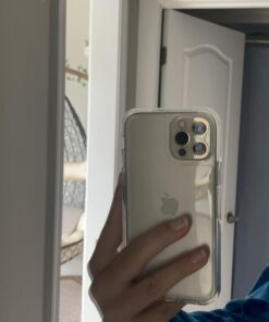 OtterBox iPhone 12 & iPhone 12 Pro Symmetry Series Case - CLEAR, ultra-sleek, wireless charging compatible, raised edges protect camera & screen 28 91WEJqMkJGL