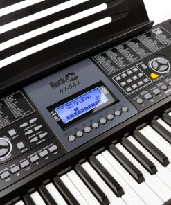 RockJam 61 Key Keyboard Piano With LCD Display Kit, Stand, Bench, Headphones, Simply App & Keynote Stickers Keyboard Piano Kit 28 91WEuoCBWmL