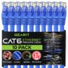 GearIT Cat 6 Ethernet Cable 10 ft (10-Pack) - Cat6 Patch Cable, Cat 6 Patch Cable, Cat6 Cable, Cat 6 Cable, Cat6 Ethernet Cable, Network Cable, Internet Cable - Blue 10 Feet 45 91WJ0u2JkFL