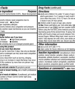 Amazon Basic Care No Drip Severe Congestion Nasal Pump Mist Spray, 12 Hour Relief, Oxymetazoline HCl, Maximum Strength Plus Menthol, Steroid Free, 1 Fluid Ounce No Drip Menthol 22 91WSNYQDUxS