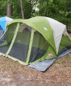 Coleman Evanston Screened Camping Tent, 6/8 Person Weatherproof Tent with Roomy Interior Includes Rainfly, Carry Bag, Easy Setup and Screened-In Porch 8-person Dome Tent 62 91WWl02QfRL
