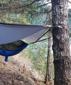 Oak Creek Lost Valley Camping Hammock. Bundle Includes Mosquito Net, Rain Fly, Tree Straps, Compression Sack. Weighs Four Pounds, Perfect for Camping. Lightweight Nylon Single Hammock. 55 91WYtFdvGrL