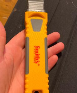 Smith's DCS4 4” Diamond Combination Sharpener - Double Sided Stone - Outdoor Field Knife Sharpener - Fish Hook & Pointed Tools Micro Sharpener - Lightweight, Compact, Handheld Bench Stone 22 91WZhaHOlAL 1