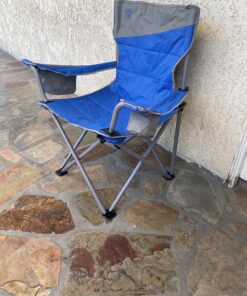 Coleman Big-N-Tall Quad Chair with Cup Holder & Side Pocket, Water-Resistant Oversized Camping Chair Supports up to 600lbs, Great for Tailgating, Camping & Outdoor Use, Carry Bag Included Blue 30 91WfEJ 6BeL