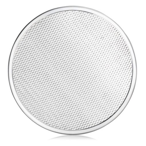 New Star Foodservice 50677 Restaurant-Grade Aluminum Pizza Baking Screen, Seamless, 12-Inch 12-Inch/ Single