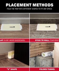 Catchmaster Mouse & Insect Super Glue Traps 30PK, Mouse Traps Indoor for Home, Extra Strength Sticky Pest Control Adhesive Tray for Catching Bugs, Rats & Rodents, Non Toxic Bulk Pre-Baited Glue Boards 40 91WoTWWk8L