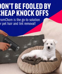 Chom Chom Roller Pet Hair Remover and Reusable Lint Roller - Black ChomChom Cat and Dog Hair Remover for Furniture, Couch, Carpet, Clothing and Bedding - Portable, Multi-Surface Fur Removal Tool 28 91WqOd9TILL
