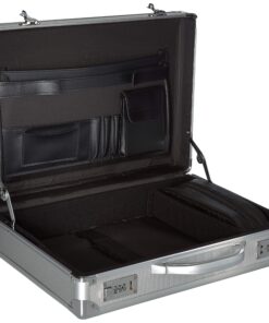 Solo New York Fifth Avenue 17.3 Inch Aluminum Laptop Attaché Briefcase, Hard-sided with Combination Locks, Silver 22 91Ws06gSDkL