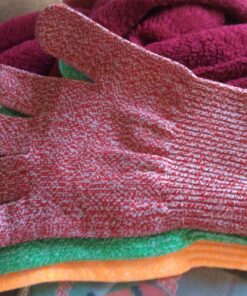 J H 3 Color Cut Resistant Gloves Red For Meat, Green For Veg, Yellow For Fruit- High Performance Cut Level 5, Food Grade No Cross Contam, 3Piece Medium Medium (Pack of 3) 22 91WuuylUOLL