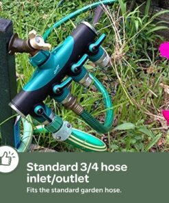 Garden Hose Splitter, Heavy Duty, Water Hose Manifold, 4 Way Hose Connector, Spigot Splitter, Faucet Divider Outdoor - Classic Classic 4-way 16 91WyQrjQzdL