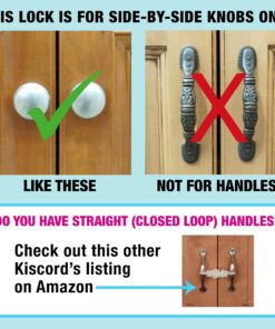 Kiscords Baby Safety Cabinet Locks for Knobs Child Safety Cabinet Latches for Home Safety Strap for Baby Proofing Cabinets Kitchen Door RV No Drill No Screw No Adhesive (White) 16 91X3OzaxtzL