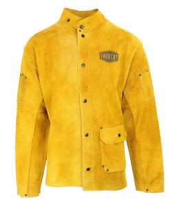 IRONCAT 7005 Heat Resistant Split Cowhide Leather Jacket - XXX-Large, Kevlar Thread Stitched Welding Jacket in Golden Yellow. Welding Gears 3X-Large 11 91XC73QnaIL