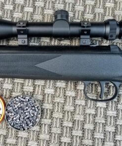 Umarex unisex adult Ruger Blackhawk .177 Caliber Pellet Gun with 4x32mm Scope Air Rifle, Black, Large US 55 91XFBRsxRUL